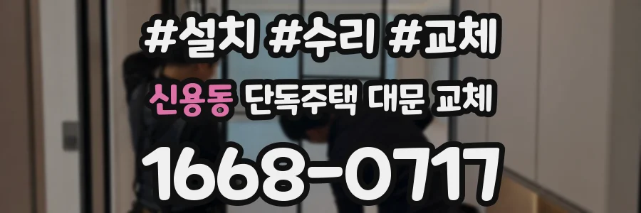 신용동 단독주택 대문 교체