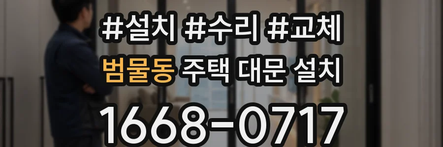 범물동 주택 대문 설치