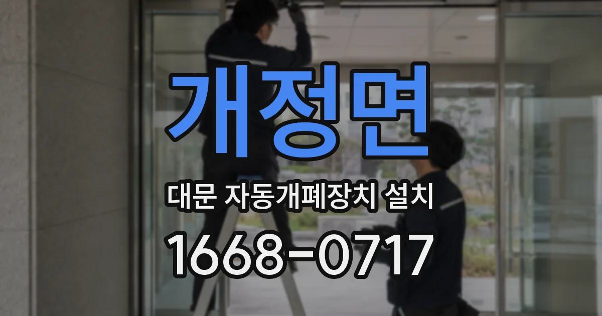 개정면 대문 자동개폐장치 설치