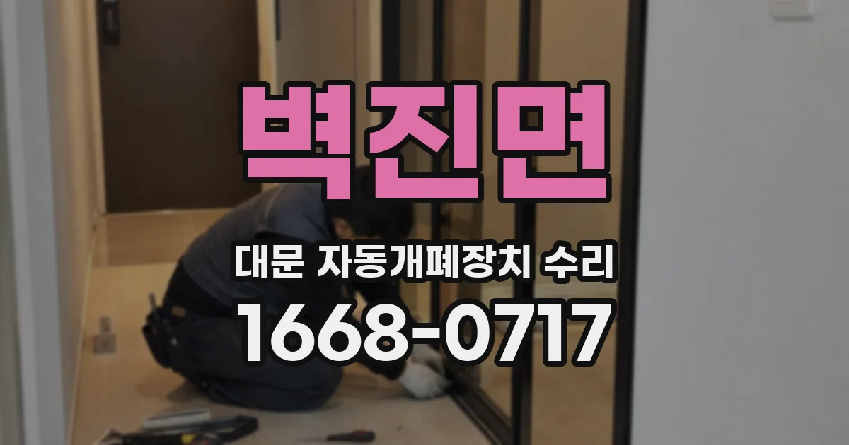 벽진면 대문 자동개폐장치 수리