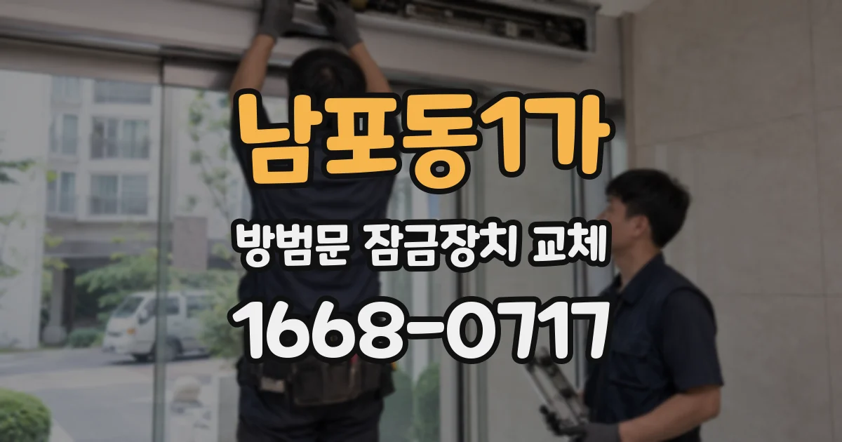 남포동1가 방범문 잠금장치 교체