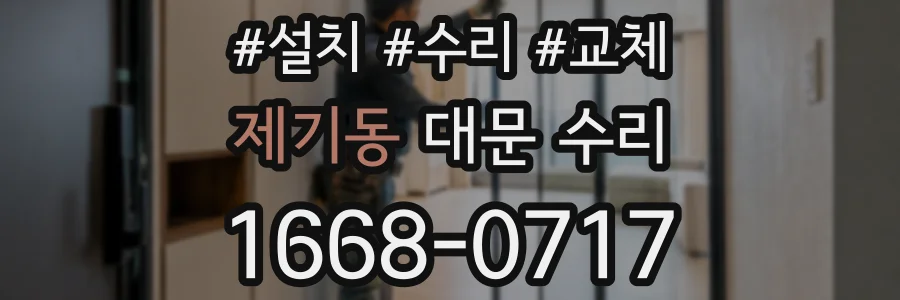 제기동 대문 수리