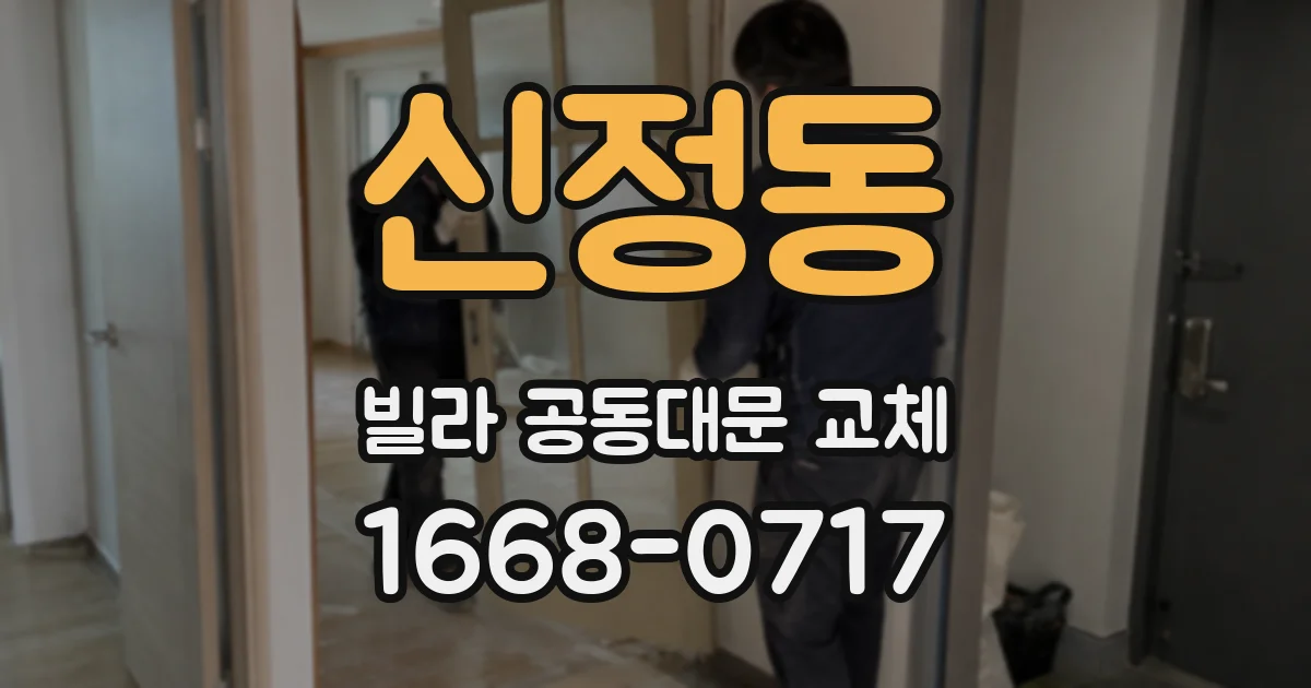 신정동 빌라 공동대문 교체