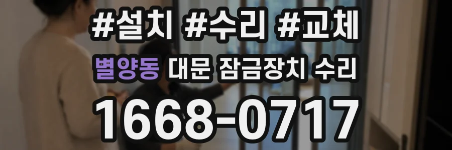별양동 대문 잠금장치 수리