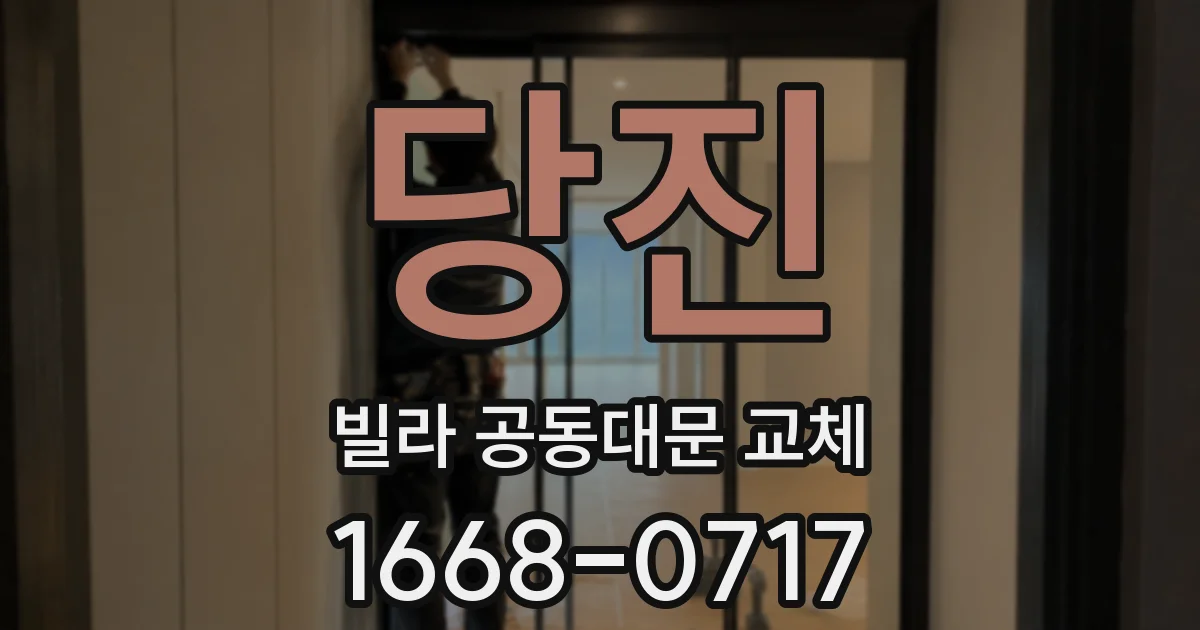 당진 빌라 공동대문 교체