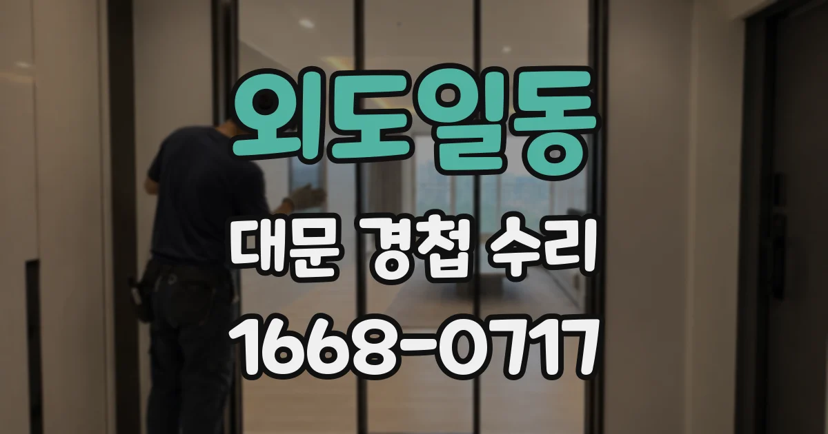외도일동 대문 경첩 수리
