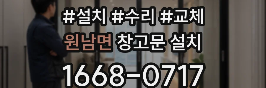 원남면 창고문 설치