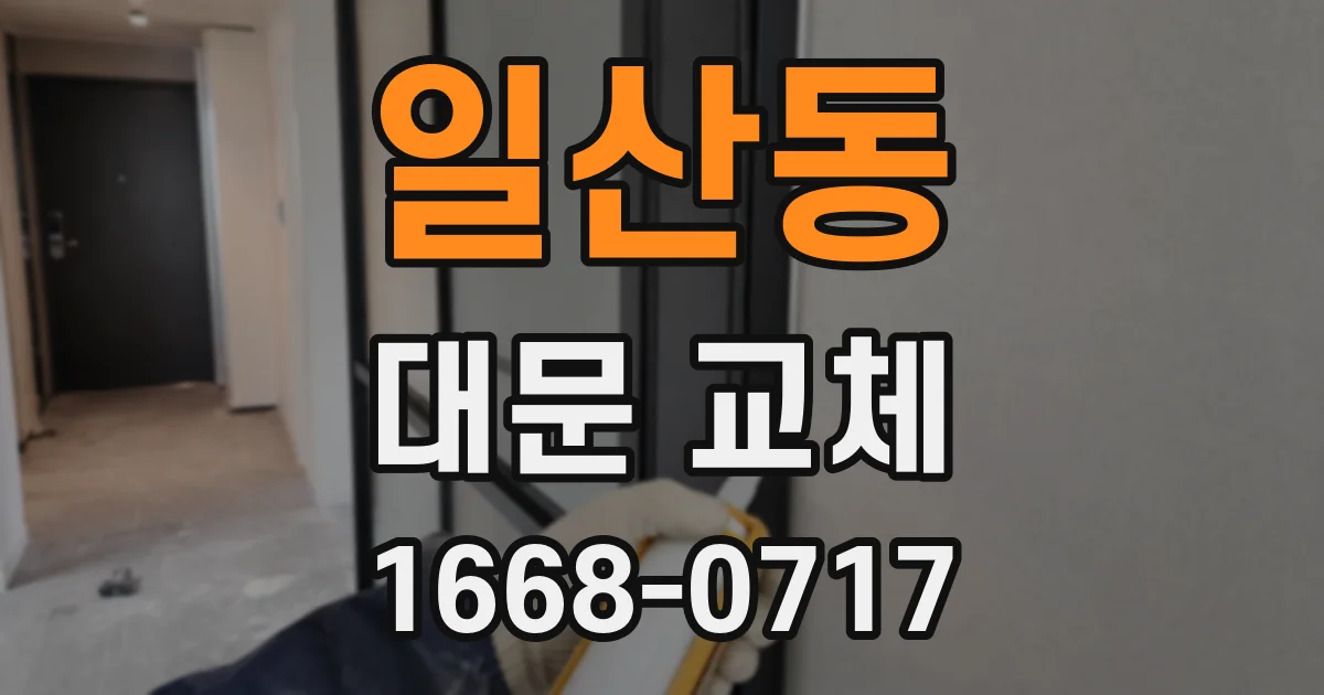 일산동 대문 교체