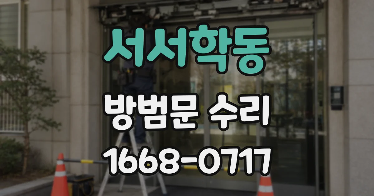 서서학동 방범문 수리