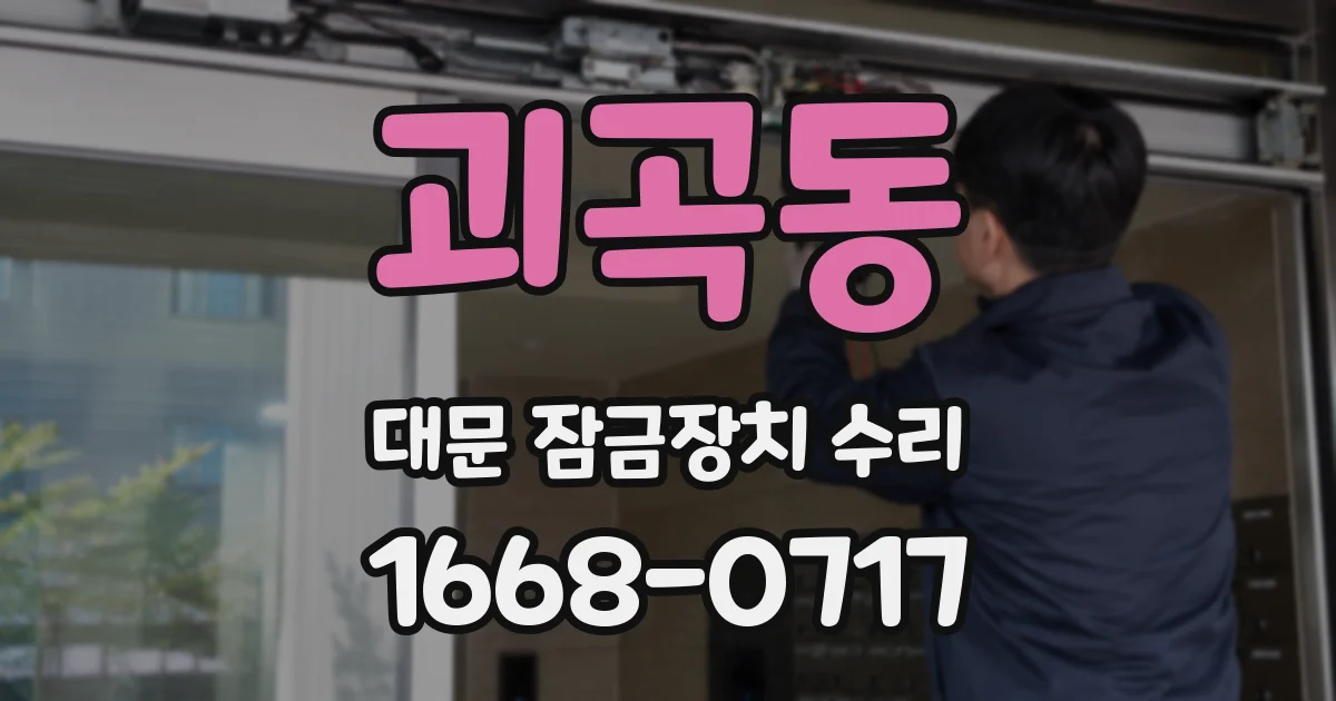 괴곡동 대문 잠금장치 수리