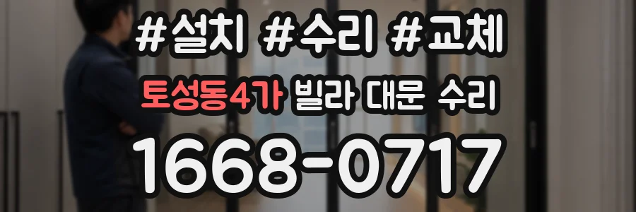 토성동4가 빌라 대문 수리