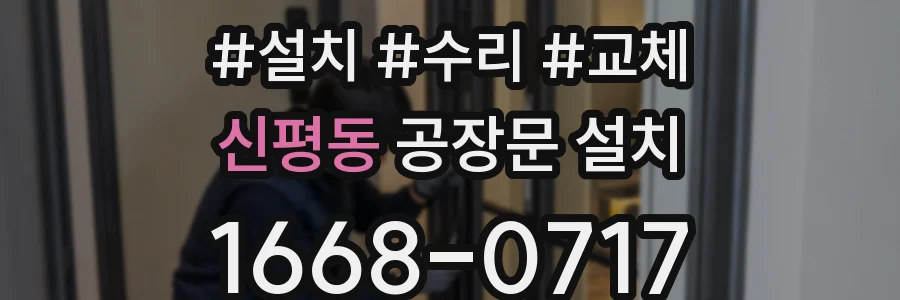 신평동 공장문 설치