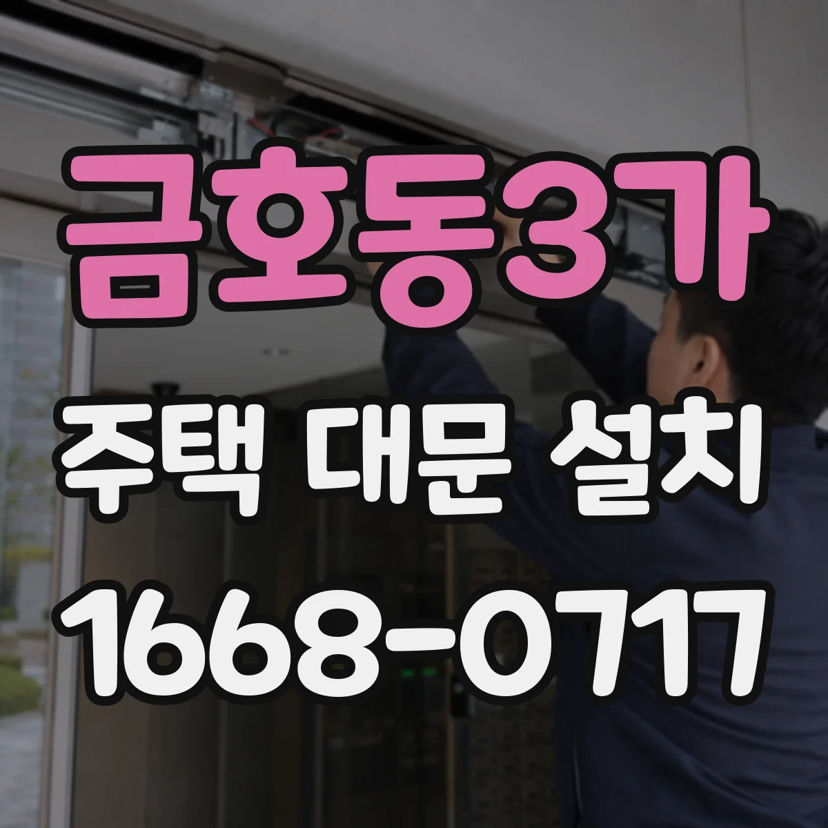 금호동3가 주택 대문 설치