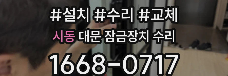 시동 대문 잠금장치 수리