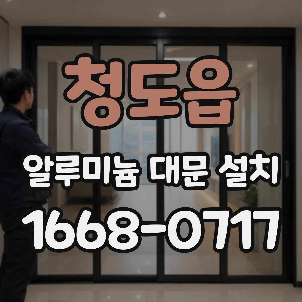 청도읍 알루미늄 대문 설치