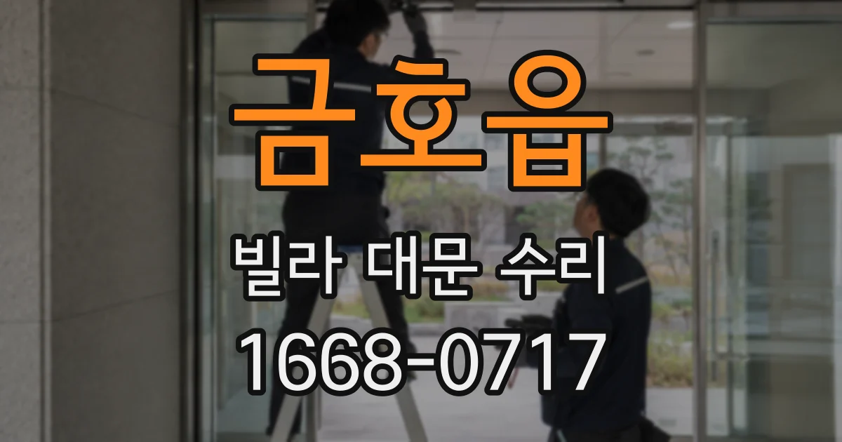 금호읍 빌라 대문 수리