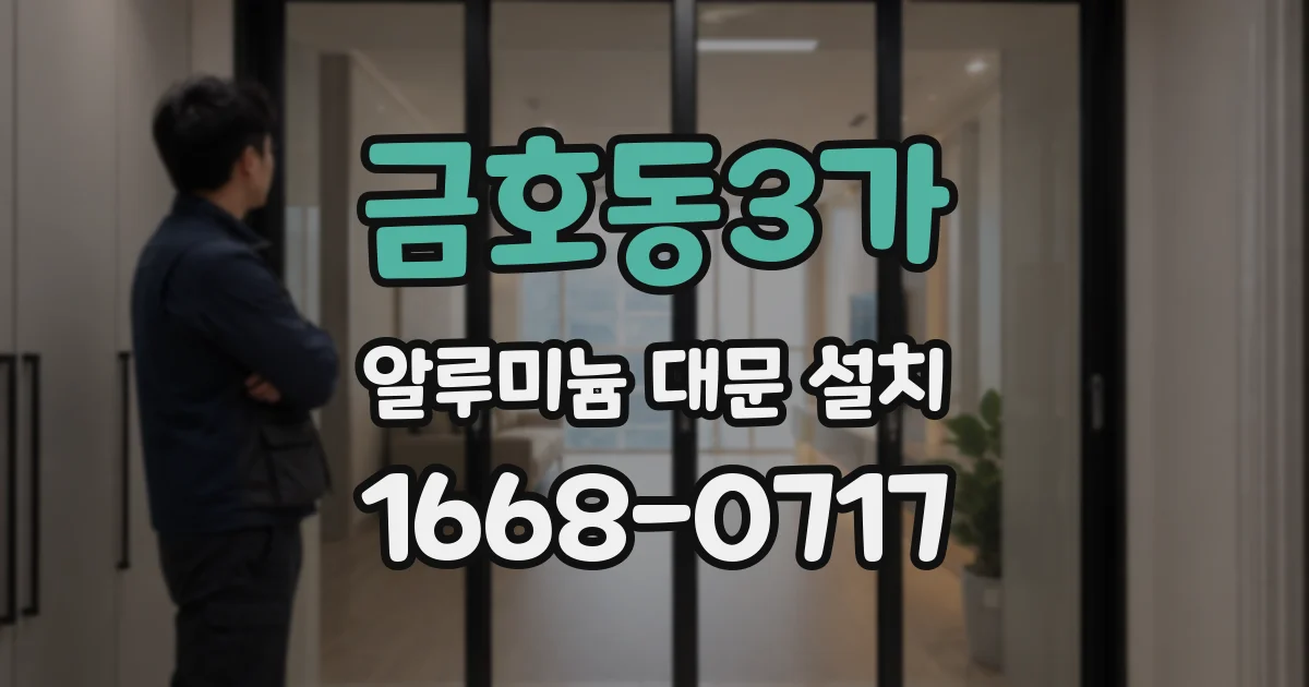 금호동3가 알루미늄 대문 설치