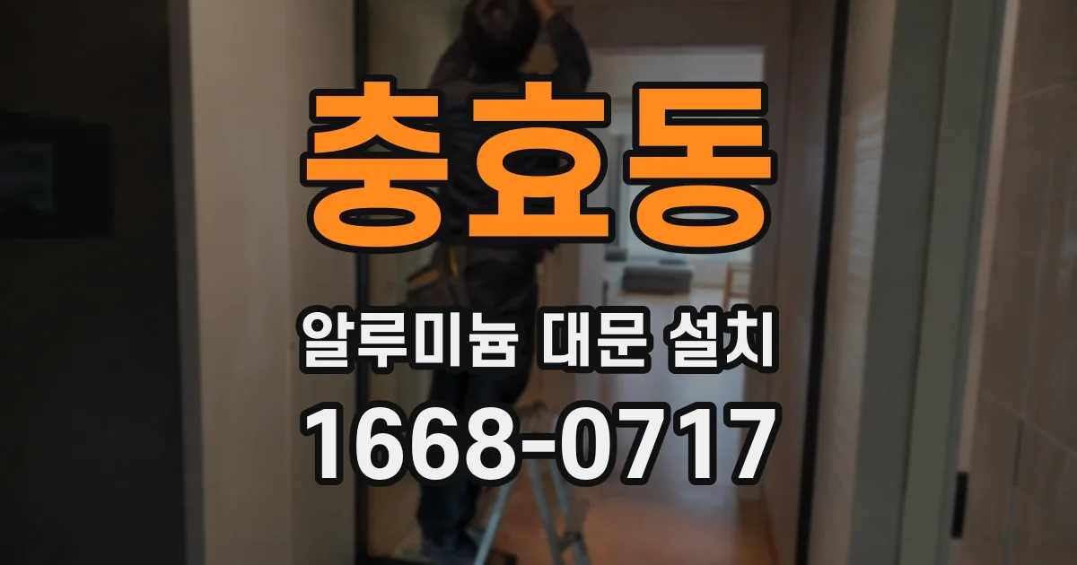 충효동 알루미늄 대문 설치