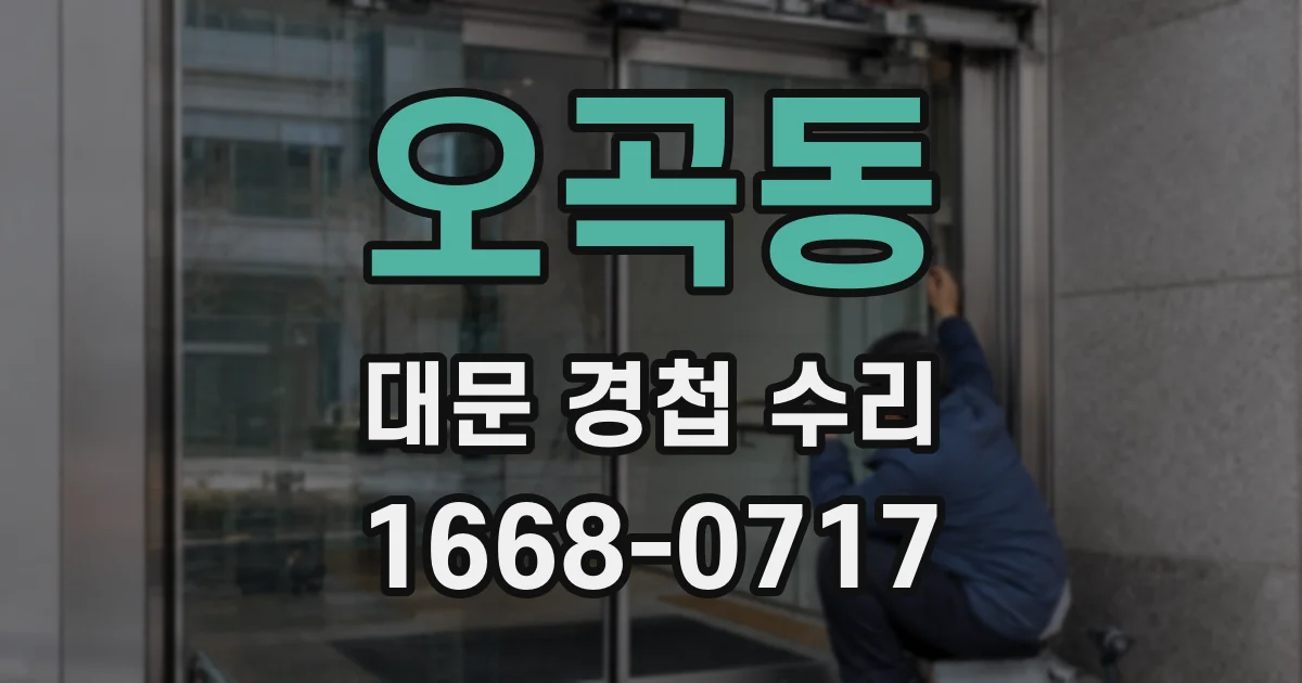 오곡동 대문 경첩 수리