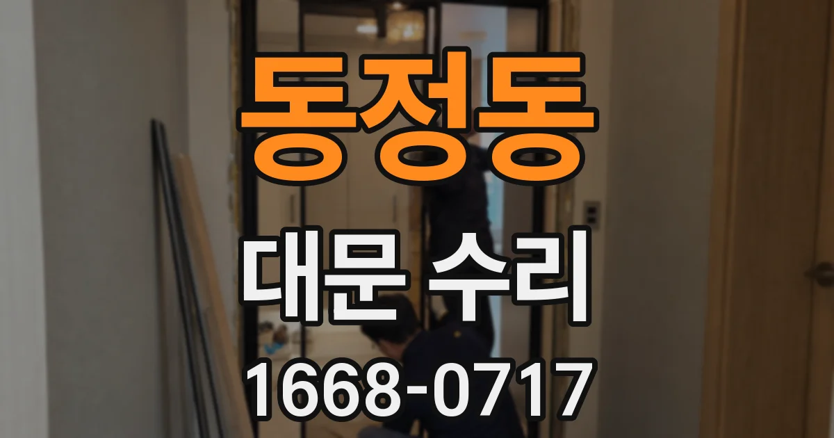 동정동 대문 수리