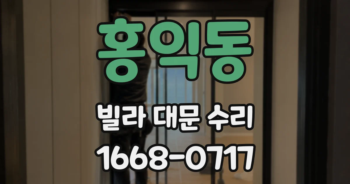 홍익동 빌라 대문 수리