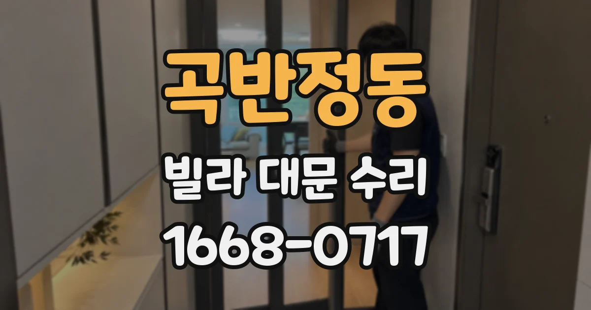 곡반정동 빌라 대문 수리