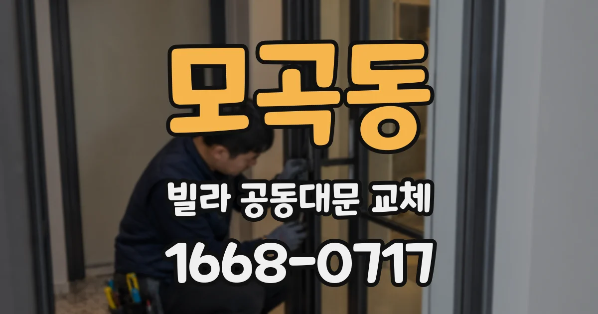 모곡동 빌라 공동대문 교체