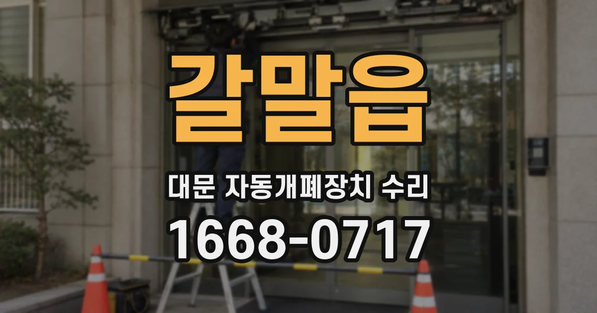 갈말읍 대문 자동개폐장치 수리