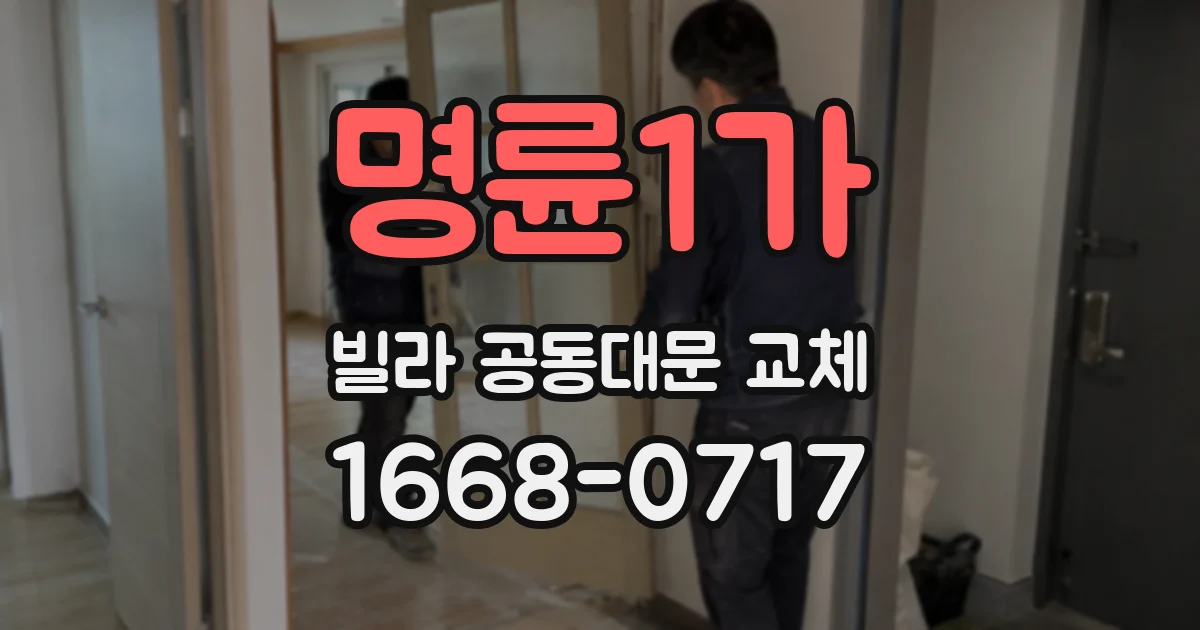 명륜1가 빌라 공동대문 교체