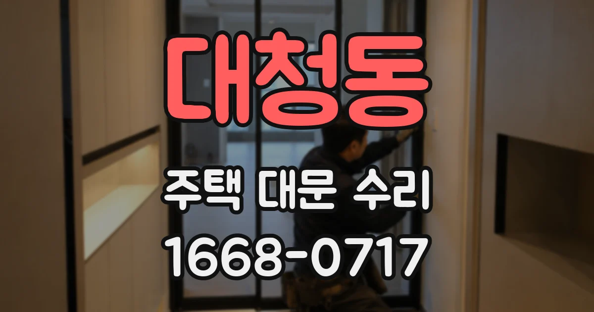 대청동 주택 대문 수리