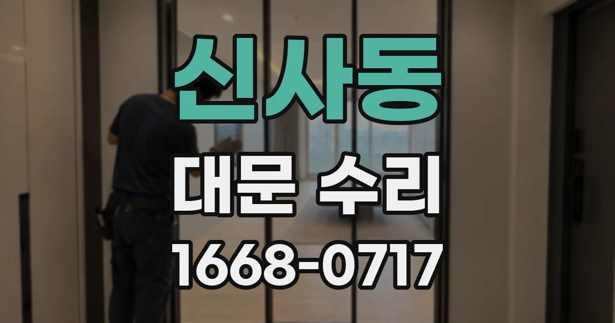 신사동 대문 수리