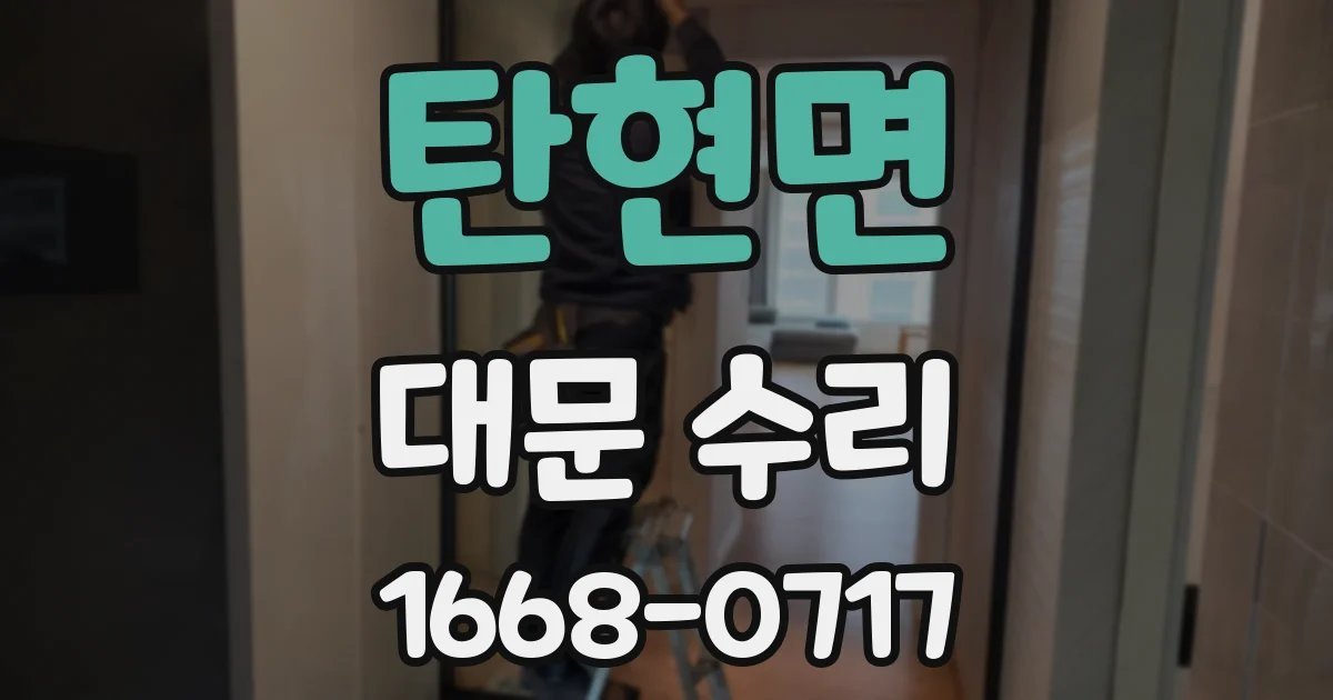 탄현면 대문 수리