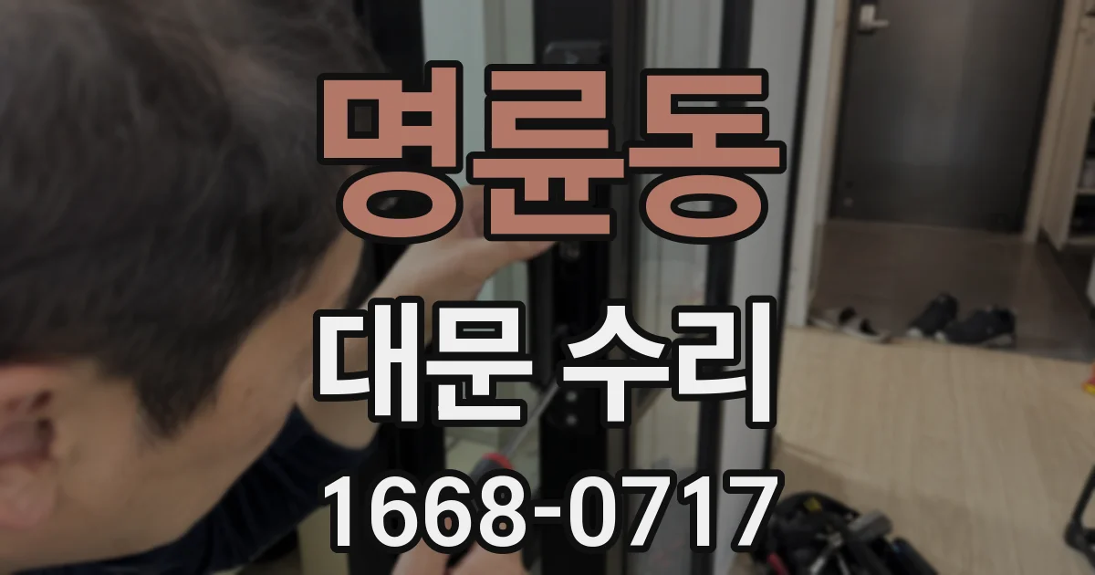 명륜동 대문 수리