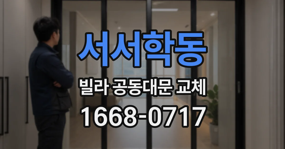 서서학동 빌라 공동대문 교체
