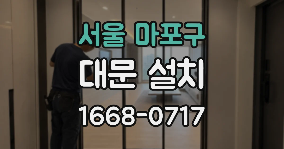 서울 마포구 대문 설치