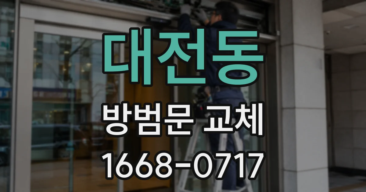대전동 방범문 교체