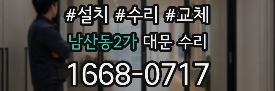남산동2가 대문 수리