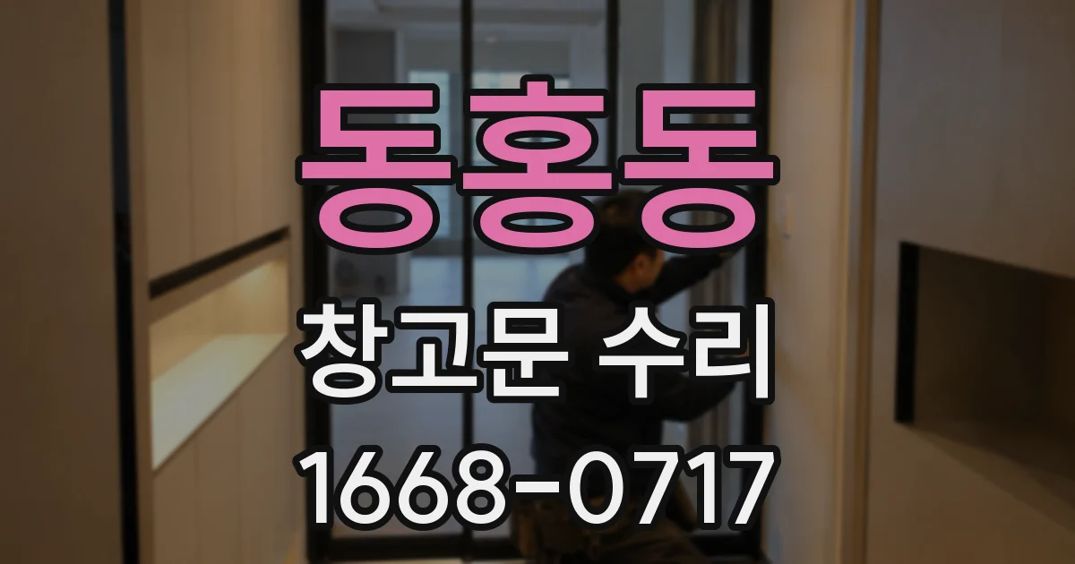 동홍동 창고문 수리