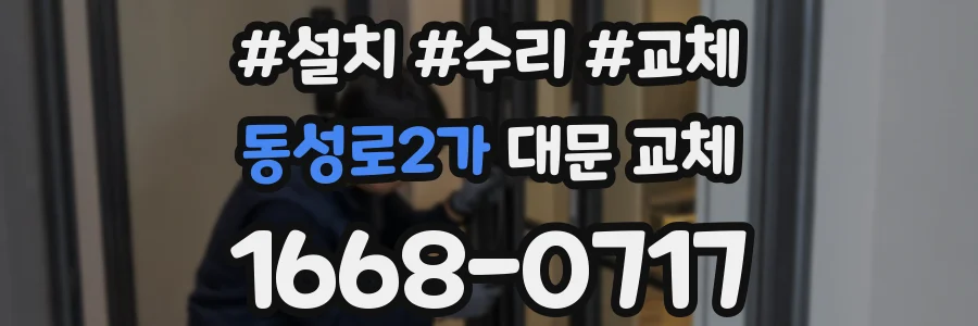 동성로2가 대문 교체