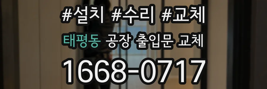 태평동 공장 출입문 교체