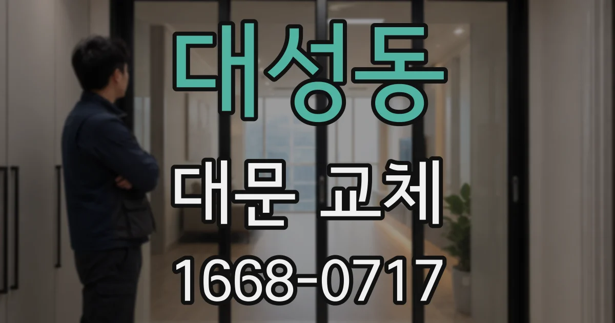 대성동 대문 교체