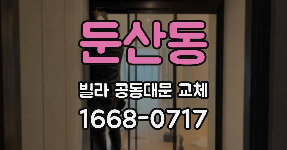둔산동 빌라 공동대문 교체