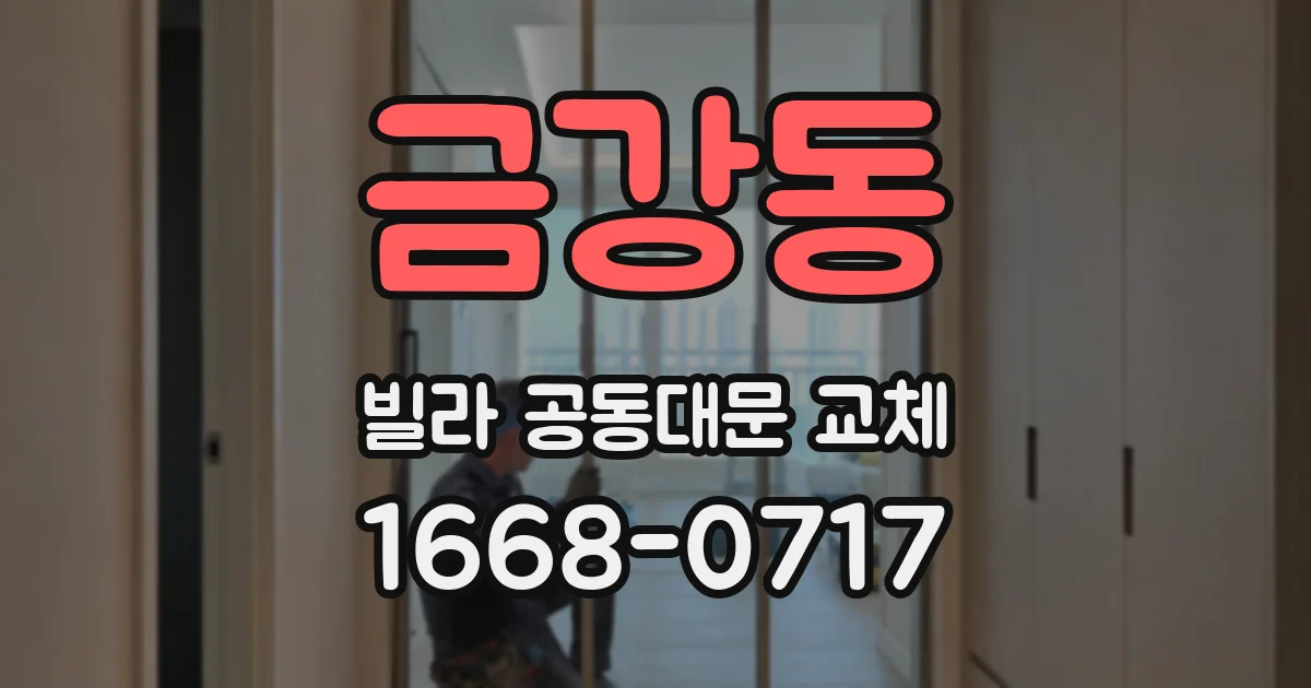 금강동 빌라 공동대문 교체