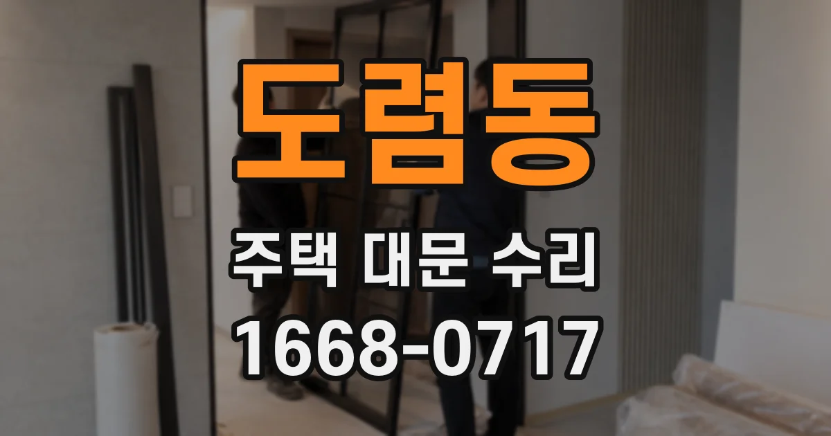도렴동 주택 대문 수리
