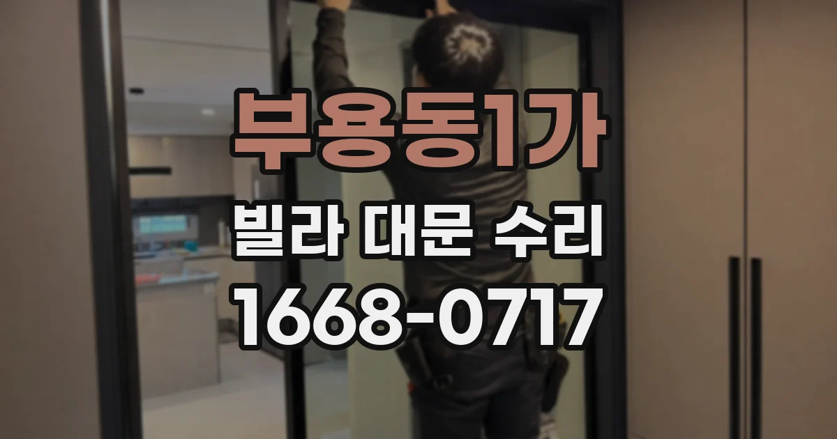 부용동1가 빌라 대문 수리