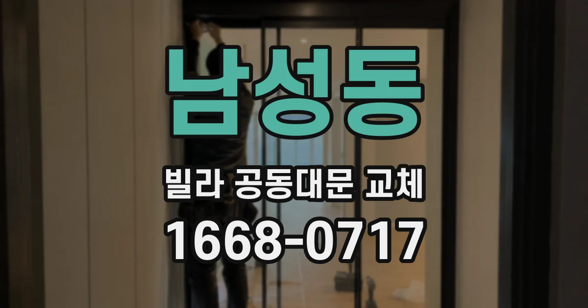 남성동 빌라 공동대문 교체