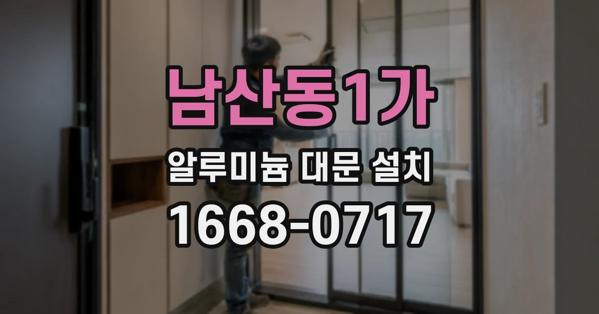 남산동1가 알루미늄 대문 설치