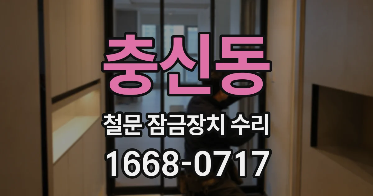 충신동 철문 잠금장치 수리