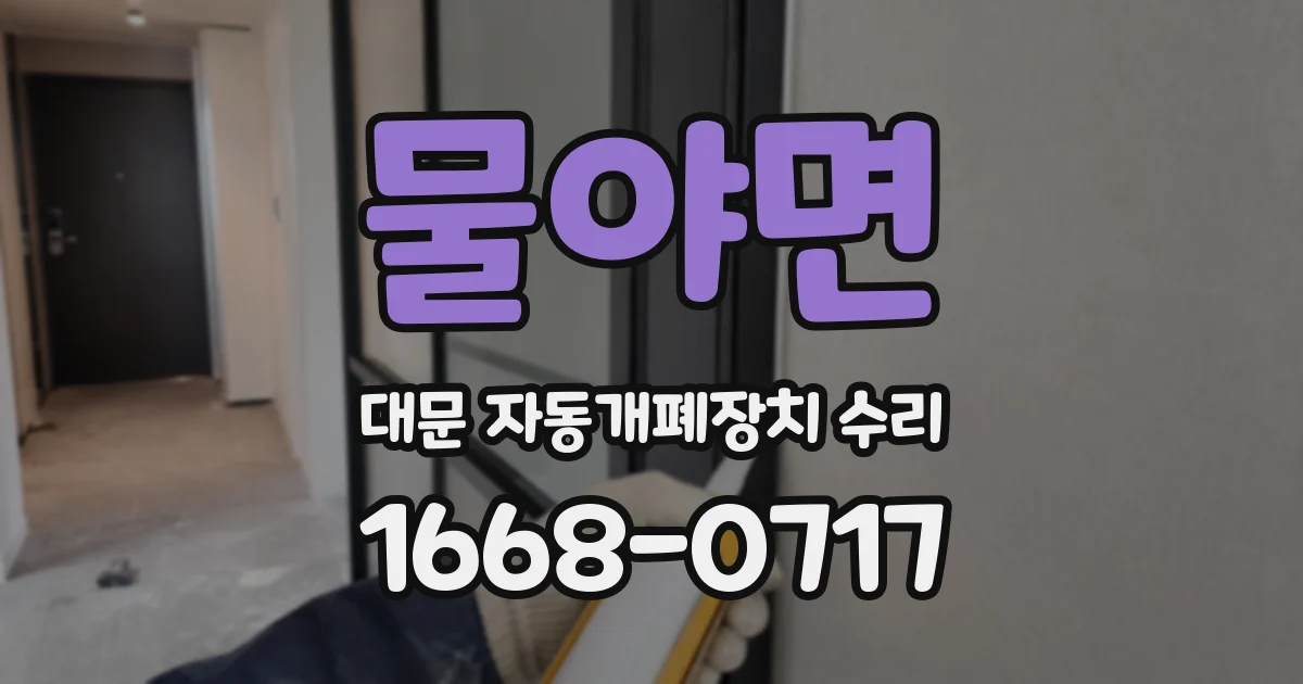 물야면 대문 자동개폐장치 수리