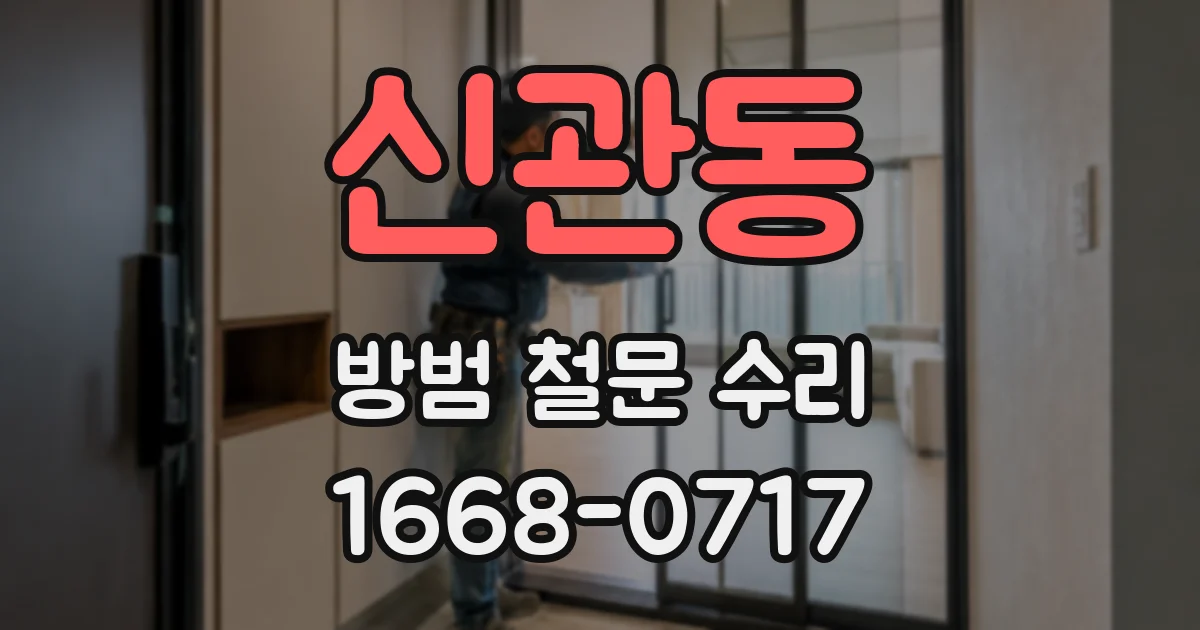 신관동 방범 철문 수리